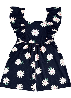 Rovi Kids - Macaquinho Visco Maquinetada Feminino Azul - ROVI KIDS