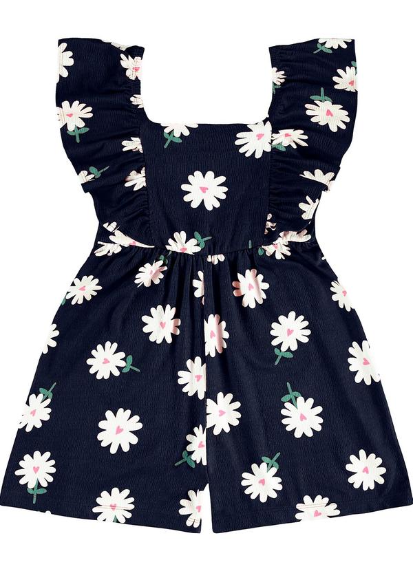 Rovi Kids - Macaquinho Visco Maquinetada Feminino Azul
