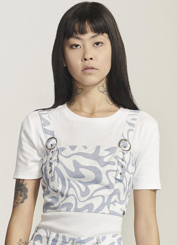 Authoria - Blusa Baby Look Off White