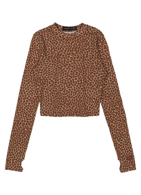 Authoria - Blusa com Abertura Dedo Marrom 3