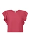Alakazoo - Blusa Cropped com Mangas Curtas em Malha Rosa - variação: Rosa