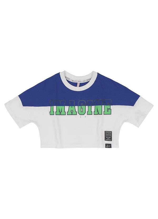 I Am - Blusa de Manga Longa com Recortes Branco