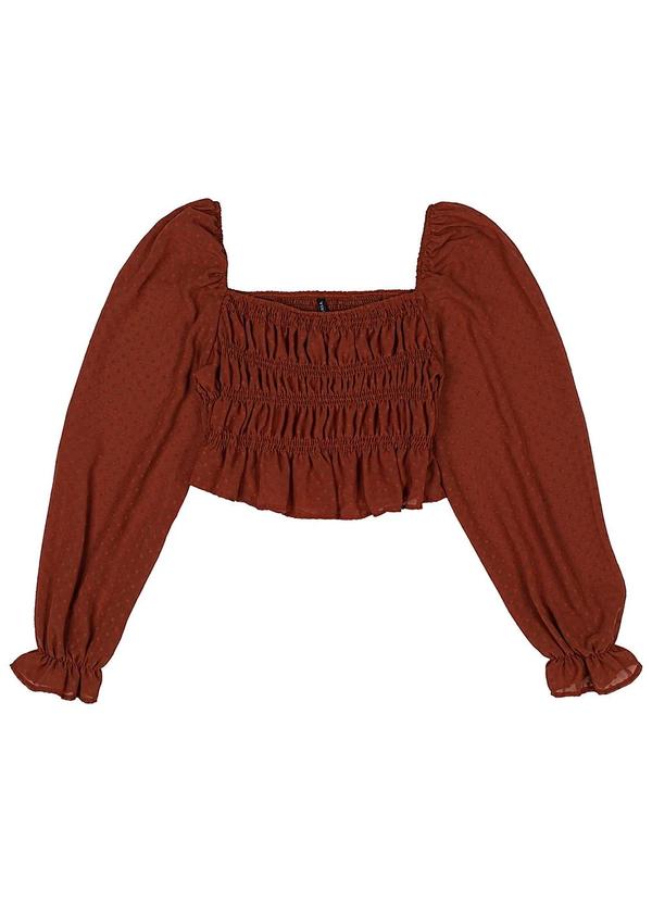 Authoria - Blusa de Poá Ferrugem Marrom