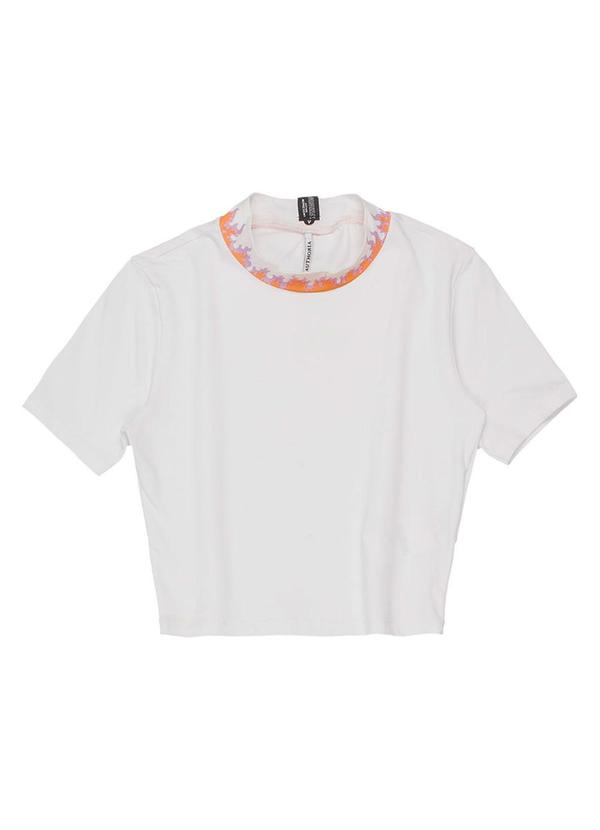 Authoria - Blusa Estampa Fogo Off White