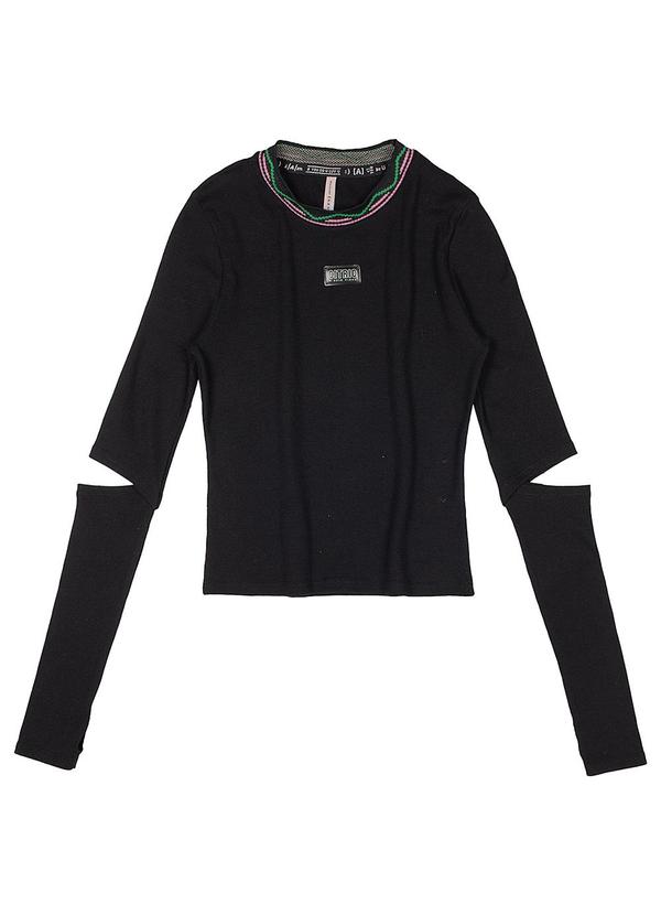 I Am - Blusa Feminino Basic Canelado Preto 1