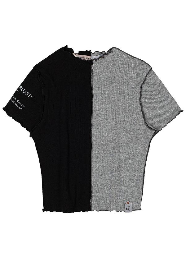 I Am - Blusa Feminino Bicolor Preto