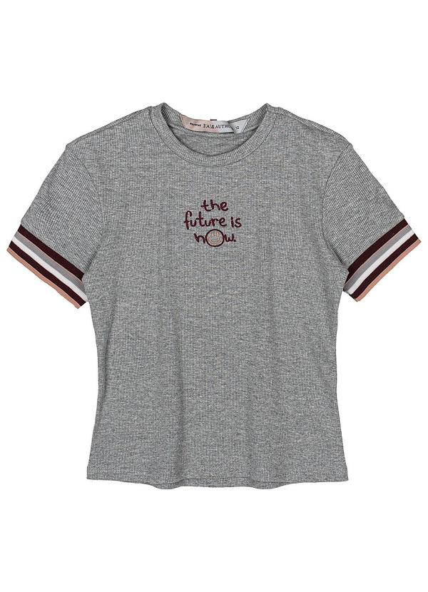 I Am - Blusa Feminino Canelada Cinza