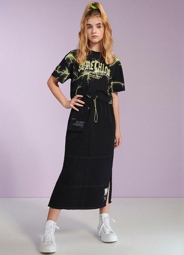 I Am - Blusa Feminino com Estampa de Raios Preto 2