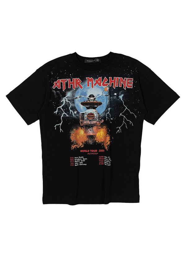 Authoria - Blusa Feminino com Estampa Rock Preto 3