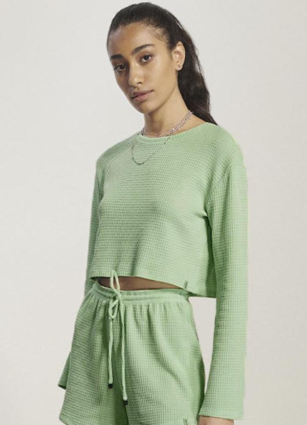 Authoria - Blusa Feminino de Manga Longa Verde