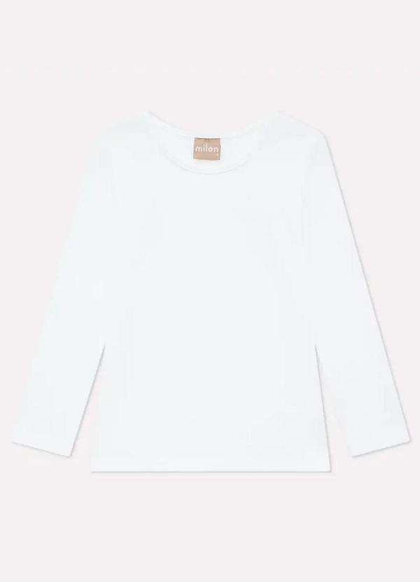 Milon - Blusa Infantil Menina Básico Off White