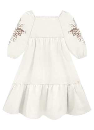 Milon - Blusa Infantil Menina Bordado Off White - MILON