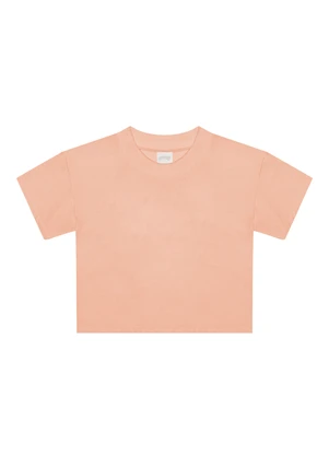 Alakazoo - Blusa Infantil Menina de Mangas Curtas Laranja - ALAKAZOO