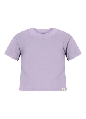 Alakazoo - Blusa Infantil Menina de Mangas Curtas Lilás - ALAKAZOO