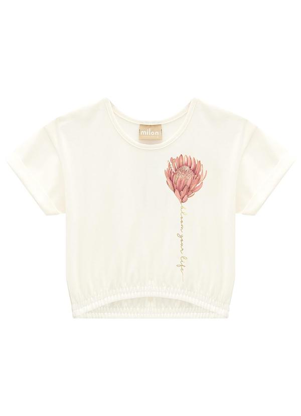 Milon - Blusa Infantil Menina Estampa Off White