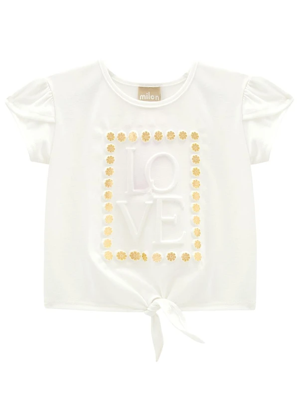 Milon - Blusa Infantil Menina Estampa Off White 1