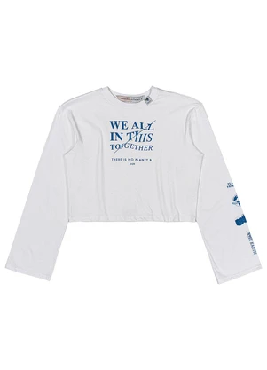 I Am - Blusa Manga Longa Over Branco - I AM