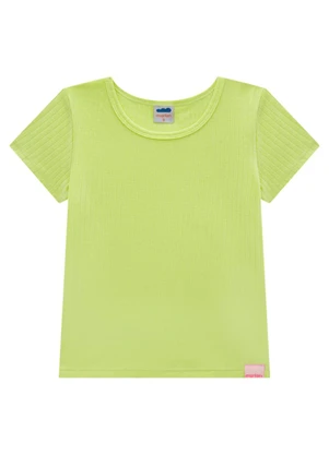 Marlan - Blusa Menina em Canelado Pa Verde - MARLAN