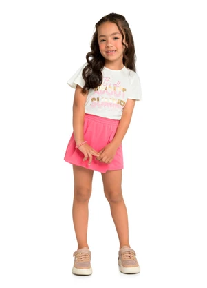 Marlan - Blusa Menina em Meia Malha Penteada Bege - MARLAN