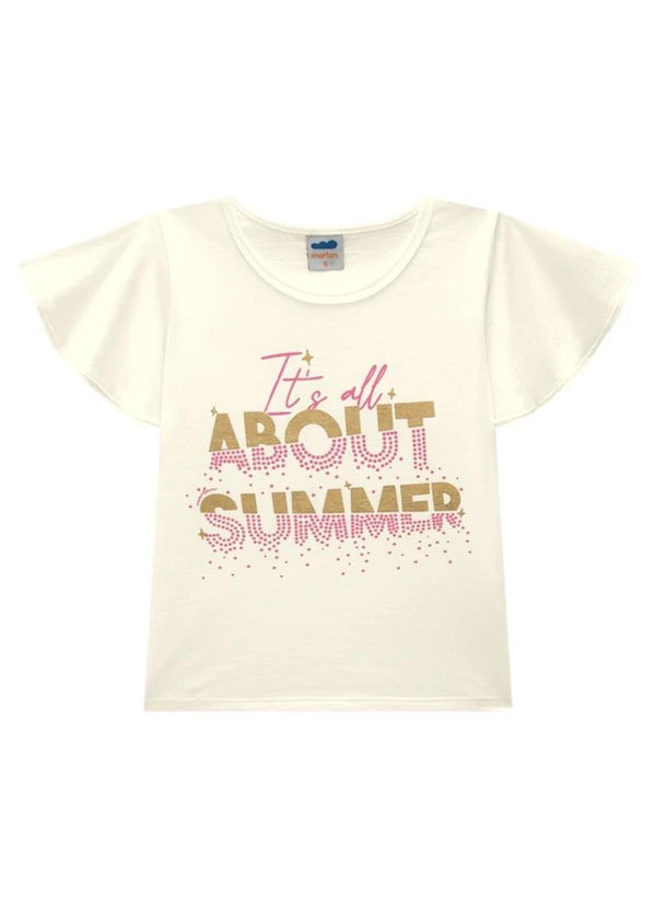 Marlan - Blusa Menina em Meia Malha Penteada Bege 3