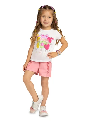 Marlan - Blusa Menina em Meia Malha Penteada Branco - MARLAN
