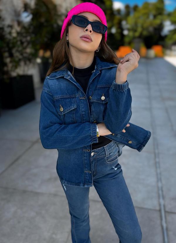 Sun Place - Camisa Jeans Infantil Menina Over Azul 7