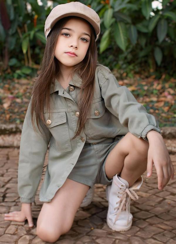 Sun Place - Camisa Sarja Infantil Menina Over Verde 3