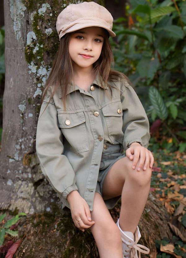 Sun Place - Camisa Sarja Infantil Menina Over Verde 4