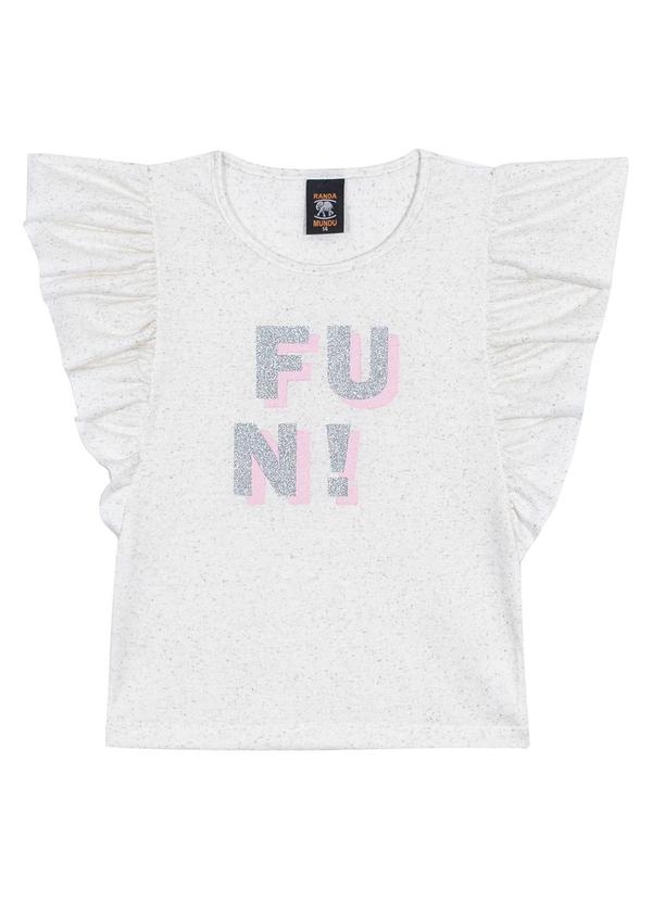 Randa Mundu - Camiseta Feminino Cotton Erugado Linho Branco