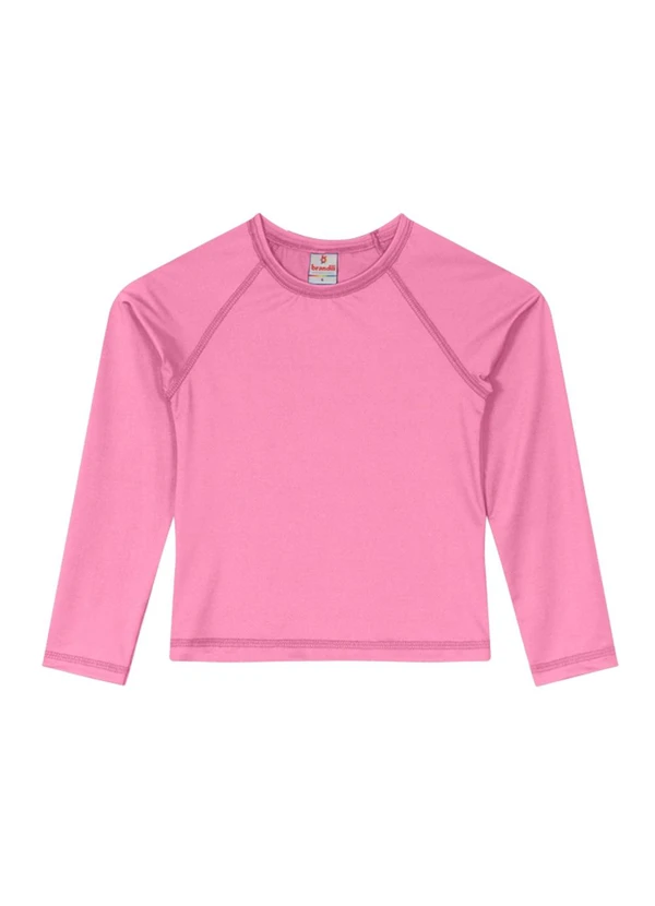 Brandili - Camiseta Infantil Unissex com Proteção Uv Rosa