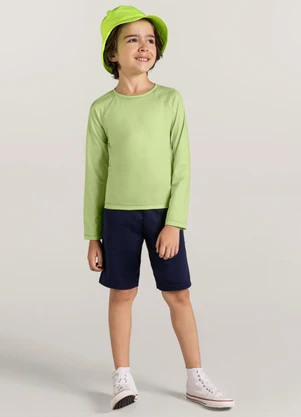 Brandili - Camiseta Infantil Unissex com Proteção Uv Verde - BRANDILI