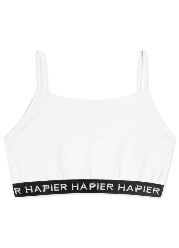 Hapier - Top Cropped Juvenil Feminino Branco