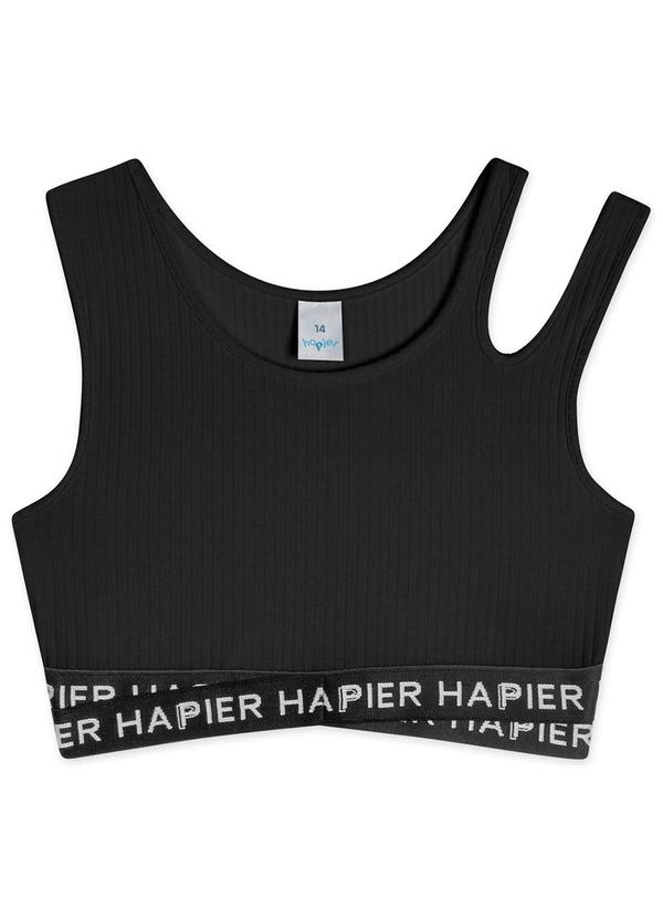 Hapier - Top Cropped Juvenil Feminino Preto