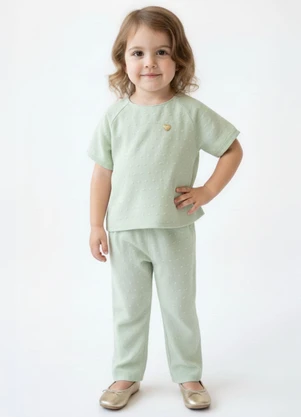 Amada - Bata Manga Raglan e CalçaVerde - AMADA