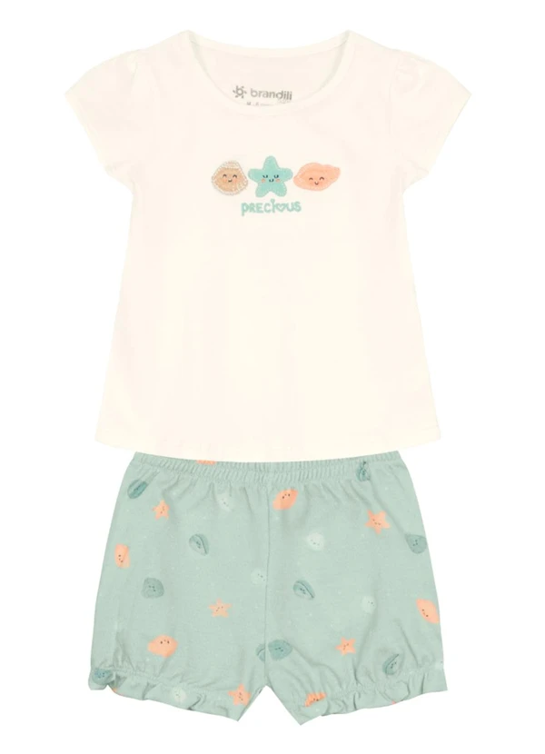 Brandili - Conjunto Bebê Menina de Estrelinha Bege 1