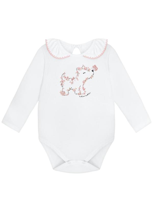 Milon - Conjunto Bebê Menina Flores Branco 2