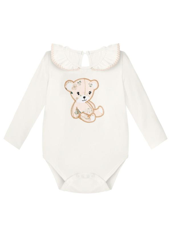 Milon - Conjunto Bebê Menina Flores Off White 2