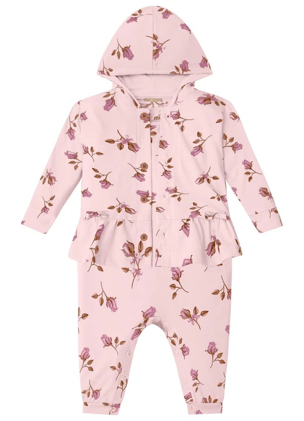 Milon - Conjunto Bebê Menina Flores Rosa