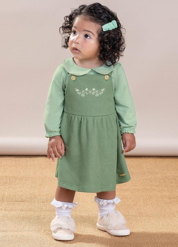 Colorittá - Conjunto Bebê Menina Gola Boneca Verde