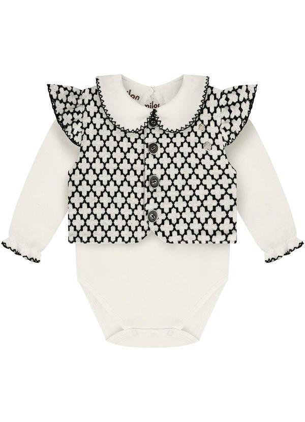 Milon - Conjunto Bebê Menina Off White 2