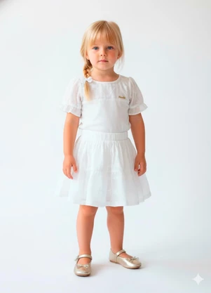 Amada - Conjunto Blusa com Recortes  Bege - AMADA