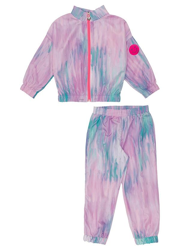 Momi - Conjunto Casaco e Calça Tie Dye Roxo