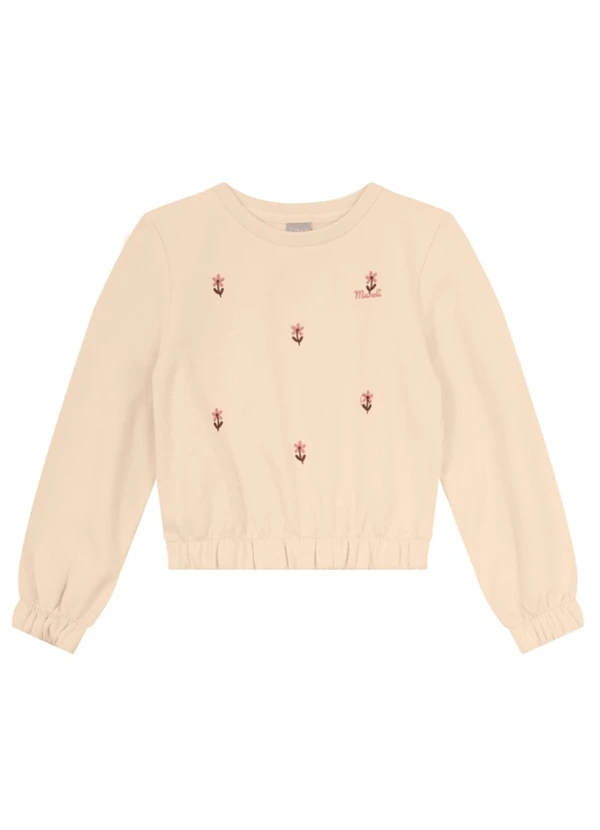 Brandili Mundi - Conjunto Infantil com Bordado Fino Bege 2