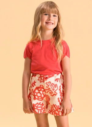Bugbee - Conjunto Infantil em Malha e Sarja PitLaranja - BUGBEE