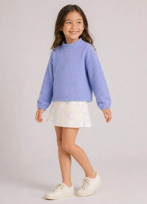 Bugbee - Conjunto Infantil em Malha Estampada Azul - BUGBEE