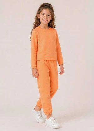 Bugbee - Conjunto Infantil em Malha Laranja - BUGBEE