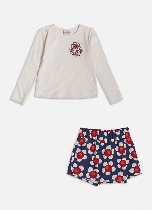 Momi - Conjunto Infantil Estampado Floral Azul