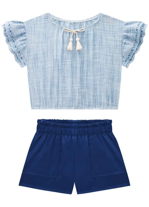 Milon - Conjunto Infantil Menina Azul - MILON