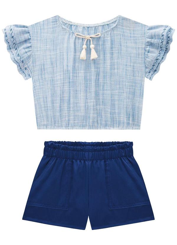 Milon - Conjunto Infantil Menina Azul