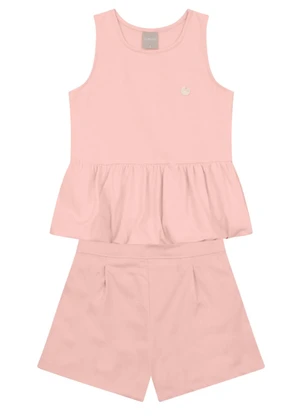 Mundi - Conjunto Infantil Menina Balonê Rosa - MUNDI